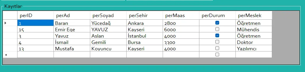 Personel Kayıt ve Takip ekran görüntüsü 3