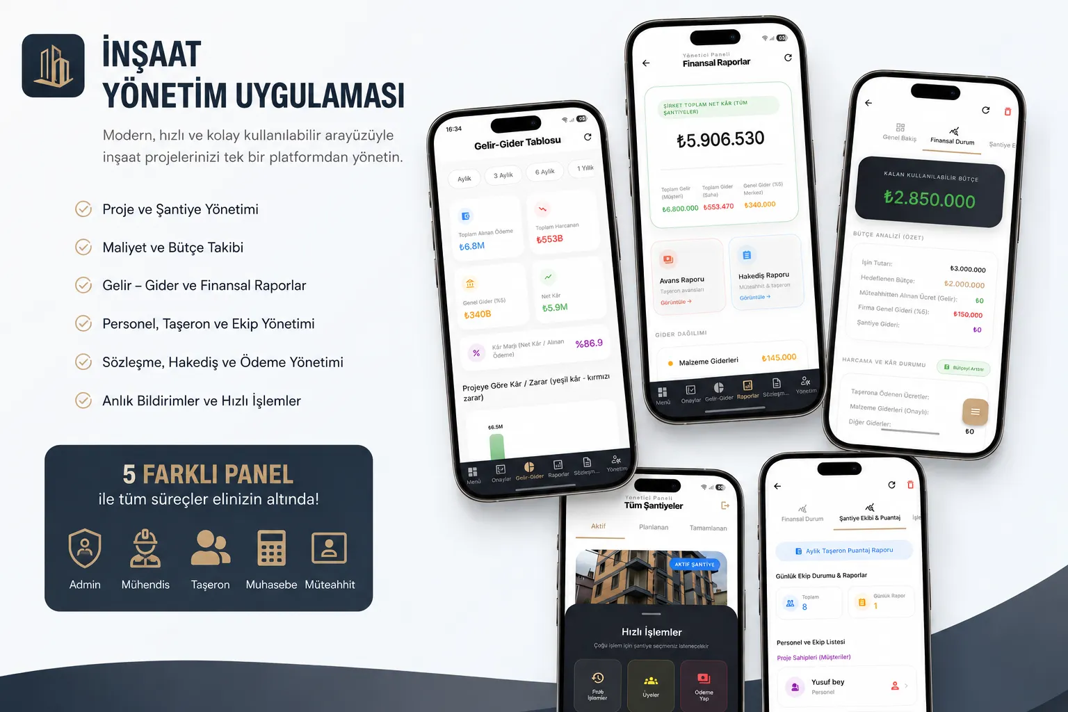 İnşaat Yönetim Sistemi (ERP) tanıtım görseli